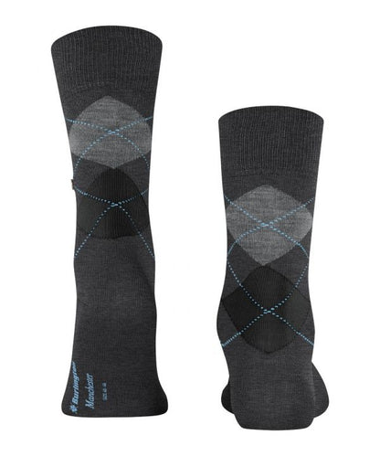 Sok Manchester Kort | Dark Grey/Grey diamond check