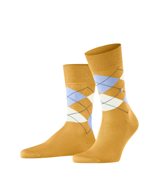 Sok Manchester Kort | Ocre/Light Blue/Beige diamond check