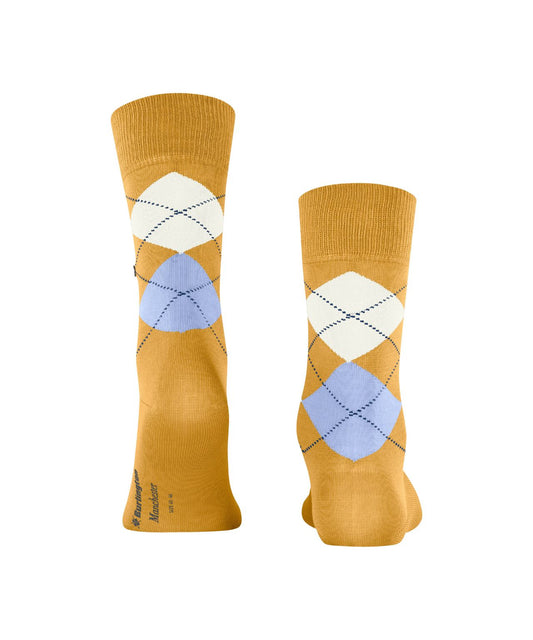 Sok Manchester Kort | Ocre/Light Blue/Beige diamond check