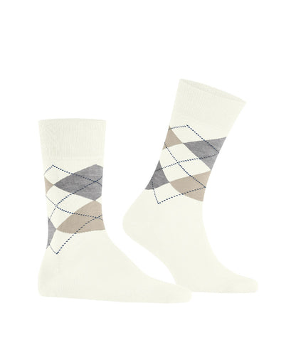 Sok Manchester Kort | Beige/Brown/Grey diamond check
