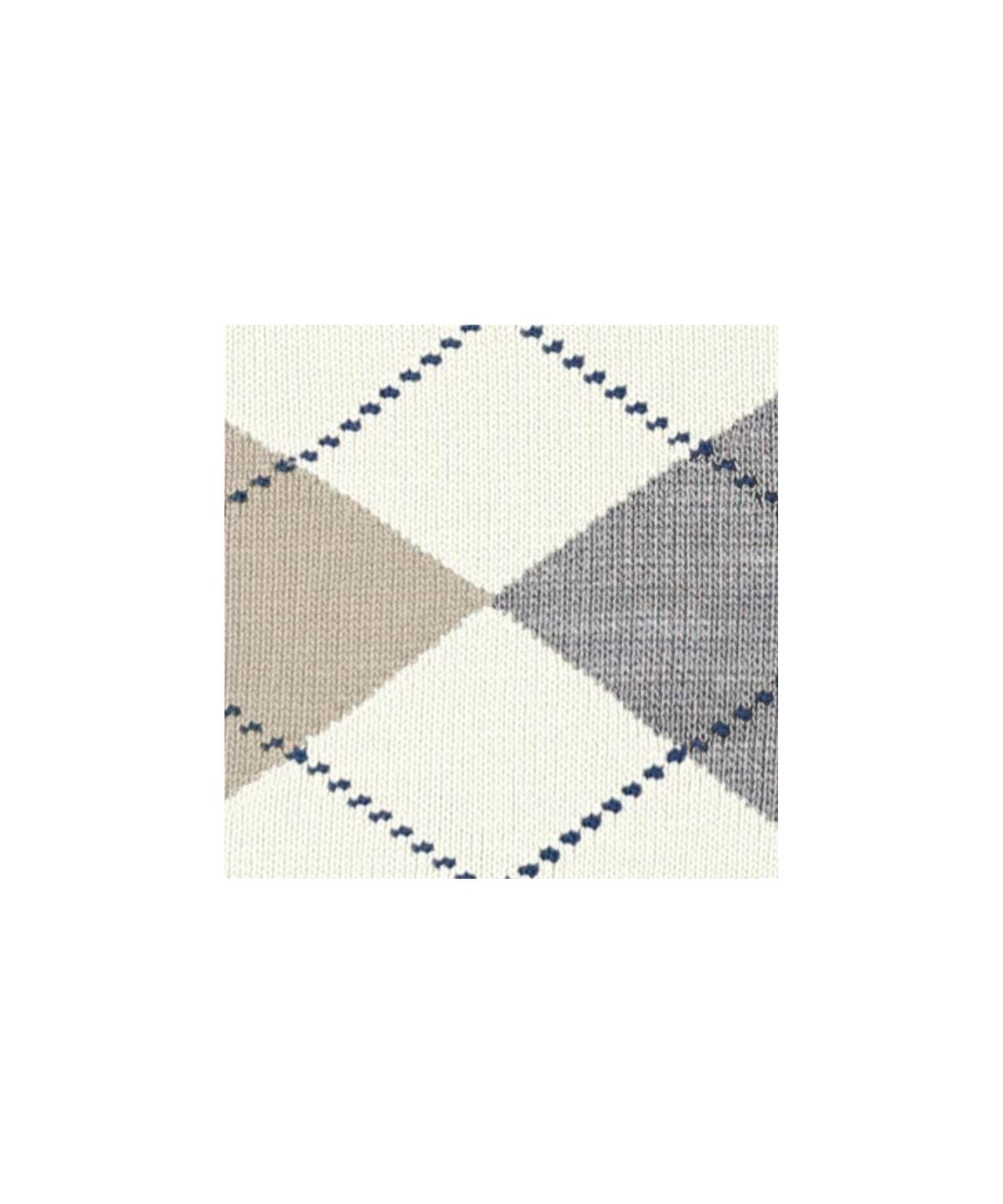 Sok Manchester Kort | Beige/Brown/Grey diamond check