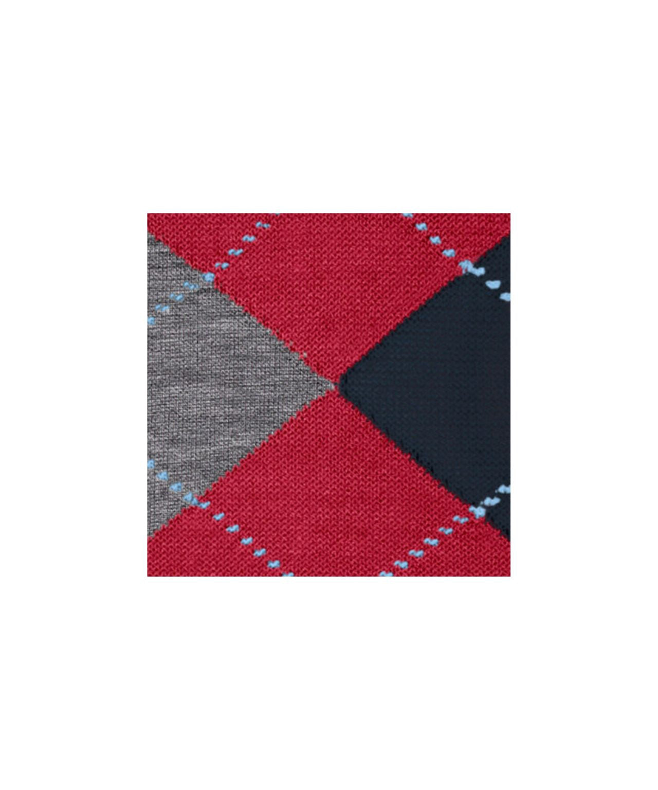 Sok Manchester Lang | Red/Grey diamond check