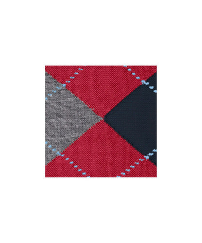 Sok Manchester Lang | Red/Grey diamond check