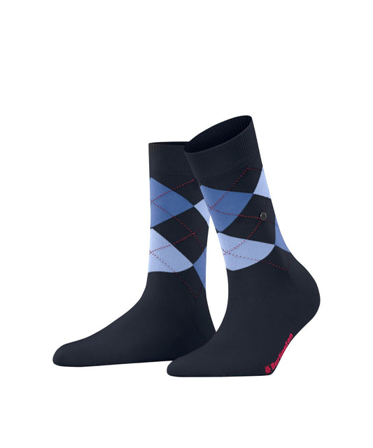 Covent Garden Sok | Navy/Blue diamond check