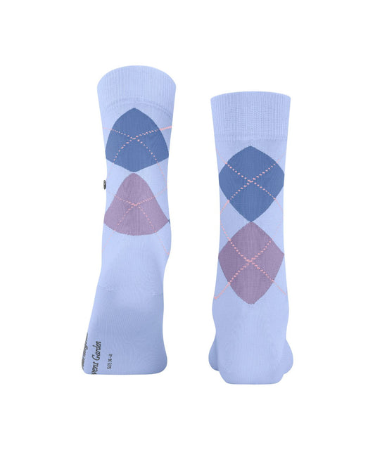 Covent Garden Sok | Sky/Plum/Blue diamond check
