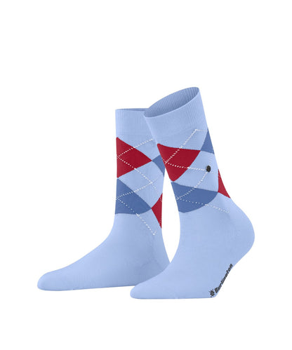 Covent Garden Sok | Sky/Red/Blue diamond check