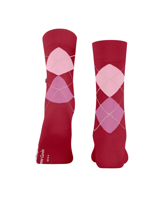 Covent Garden Sok | Red/Pink diamond check