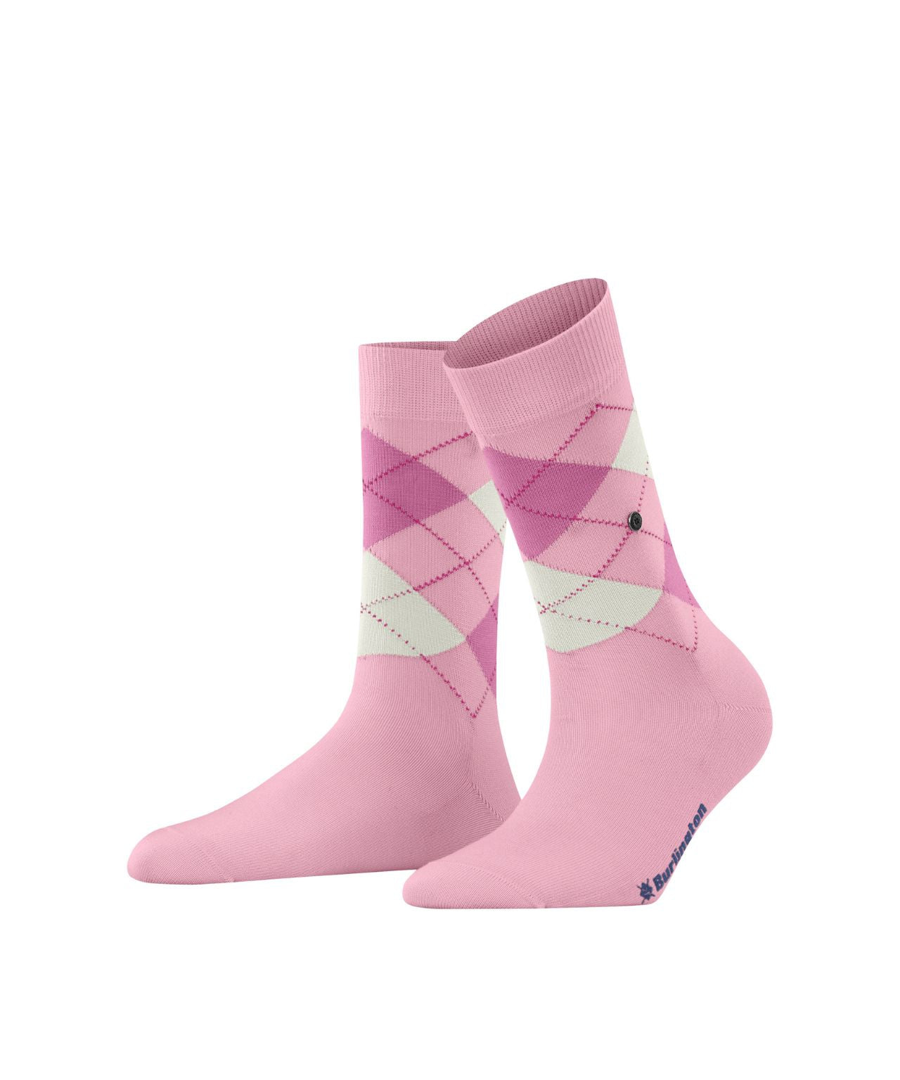 Covent Garden Sok | Pink/White diamond check
