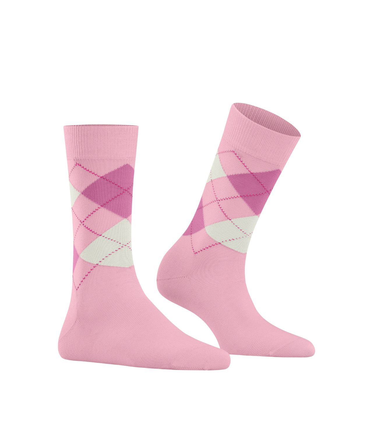 Covent Garden Sok | Pink/White diamond check