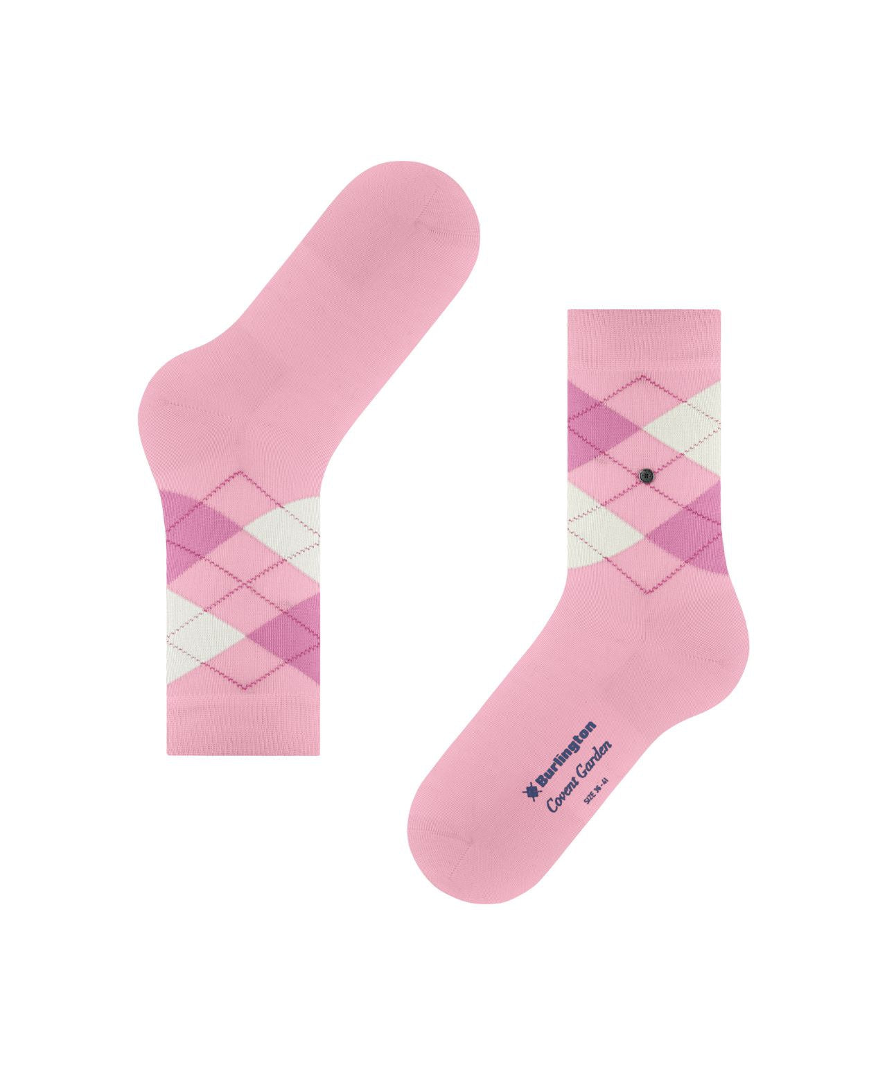 Covent Garden Sok | Pink/White diamond check