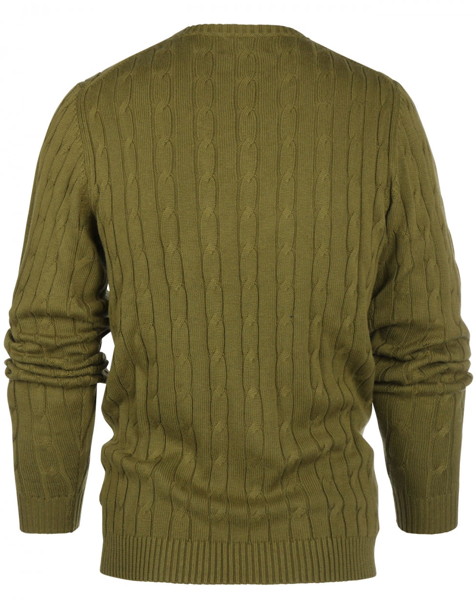 Ronde Hals Cotton/Cashmere | Moss Green