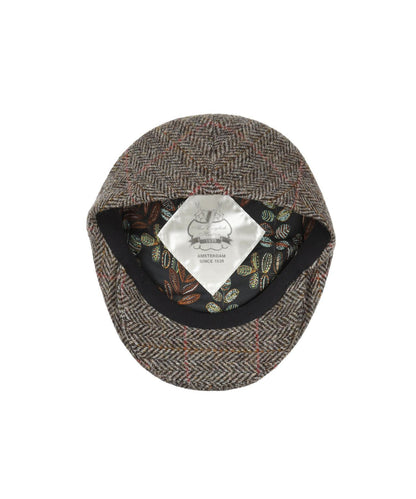 Klassieke Cap | Beige Bruin Herringbone