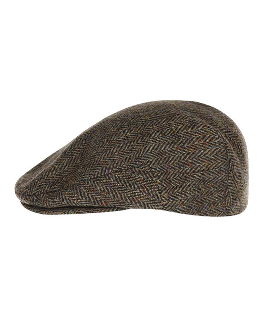 Klassieke Cap | Bruin Herringbone Tweed