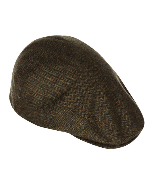 Klassieke Cap | Donker Bruin Herringbone
