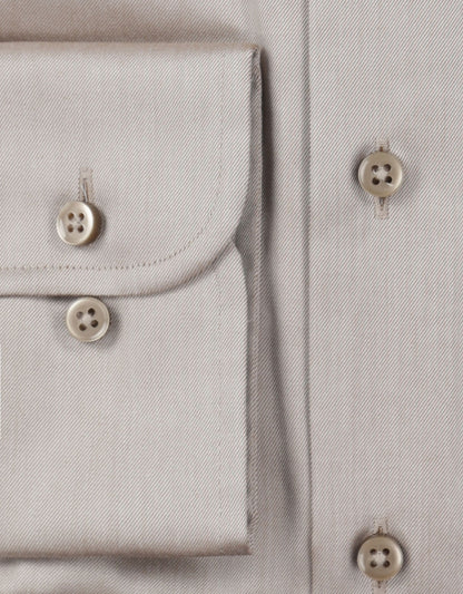 Shirt uni semi spread collar | Beige