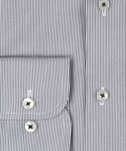 Shirt striped semi spread collar | Blue