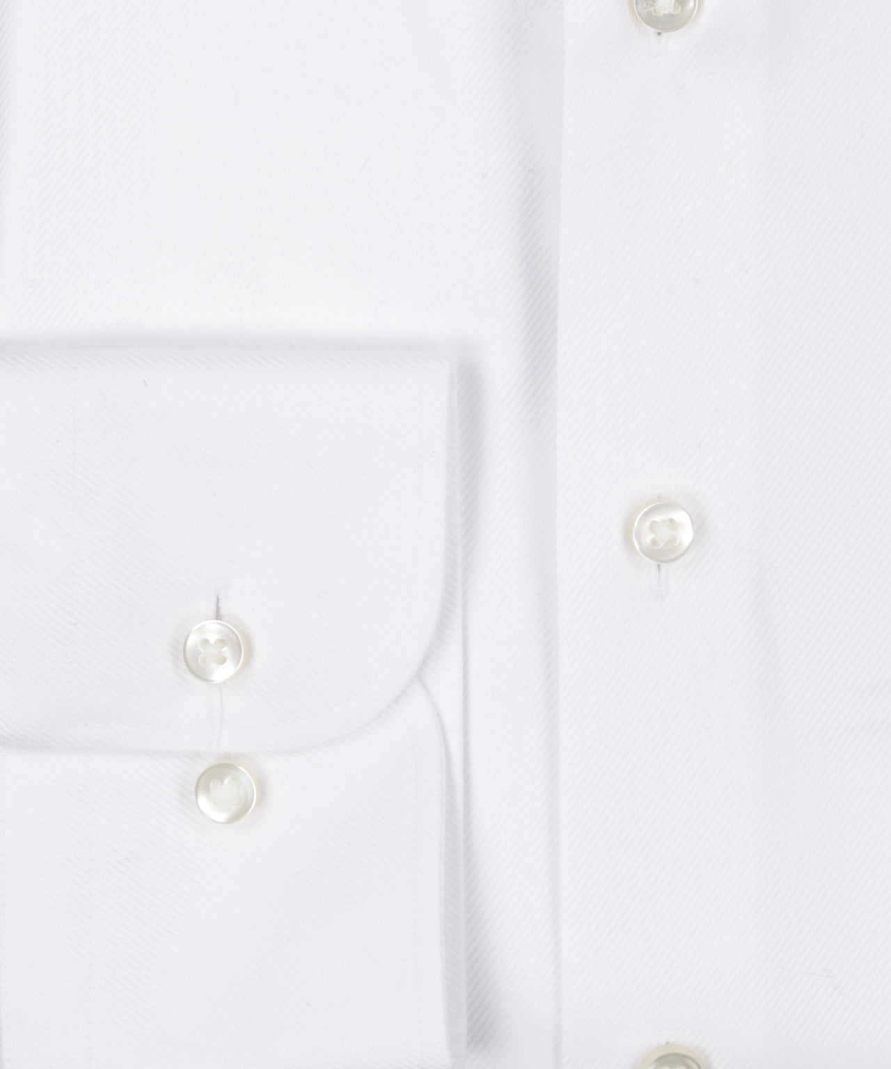Striped shirt with a semi-spread collar | White