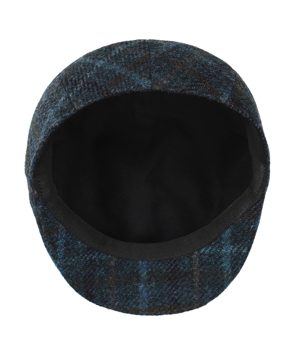 Jockey Tweed Cap | Donkerblauw Brushed Ruit