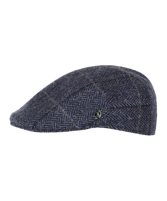 Jockey Tweed Cap | Navy Herringbone