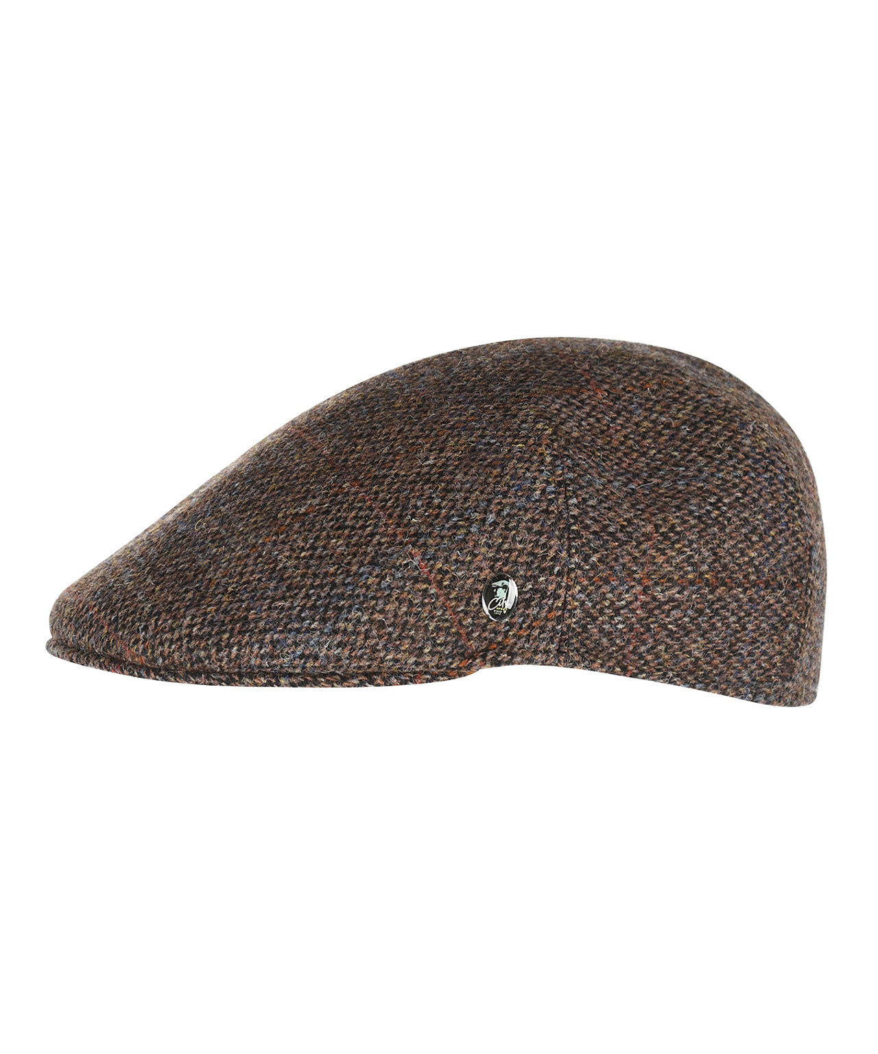 Jockey Tweed Cap | Donker Bruin Herringbone Tweed