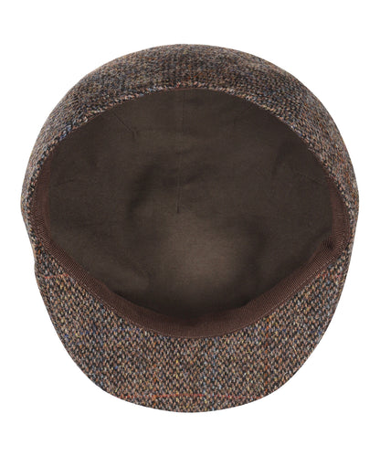 Jockey Tweed Cap | Donker Bruin Herringbone Tweed