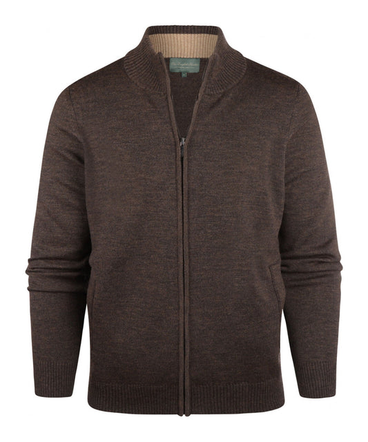 Merino Rits Vest | Bruin Melange