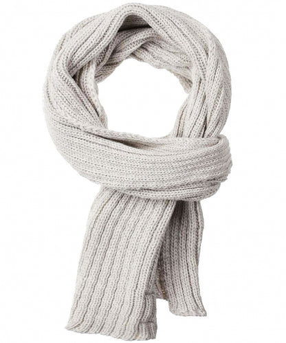 Ribbed Merino Scarf | Licht Grijs
