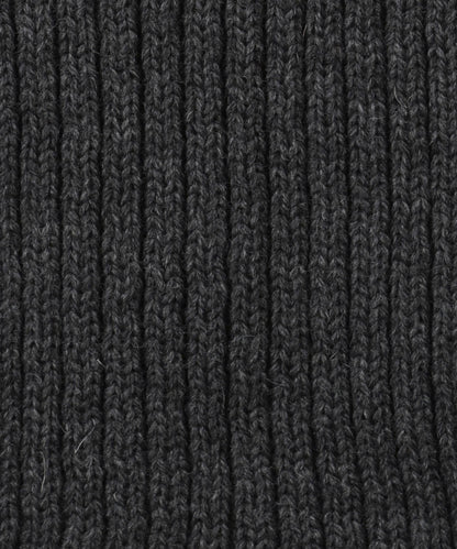 Ribbed Merino Scarf | Antraciet Grijs