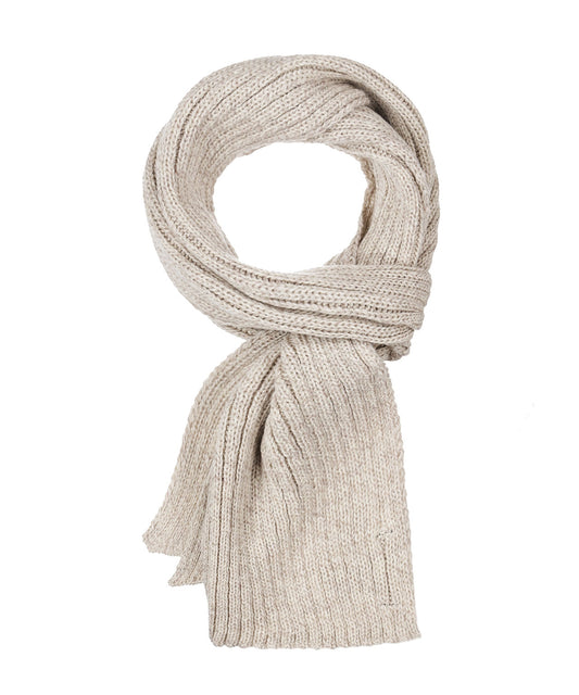 Ribbed Merino Scarf | Licht Beige