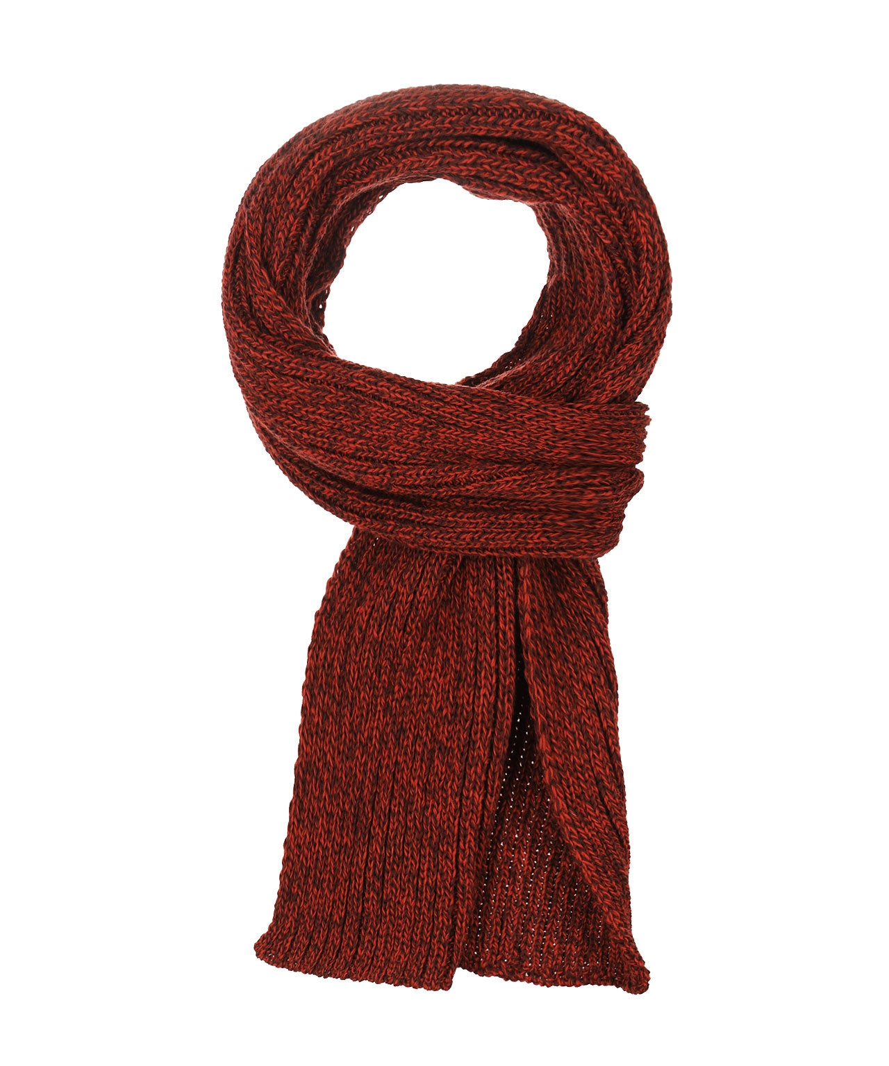 Ribbed Merino Scarf | Donker Rood