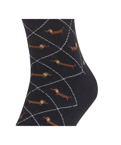 Teckel Heren Sokken | Black design Dachshound