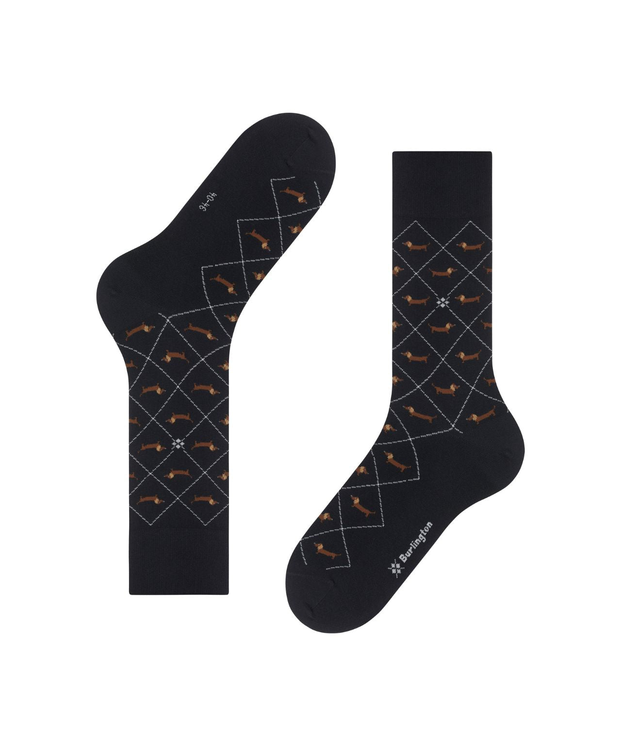 Teckel Heren Sokken | Black design Dachshound