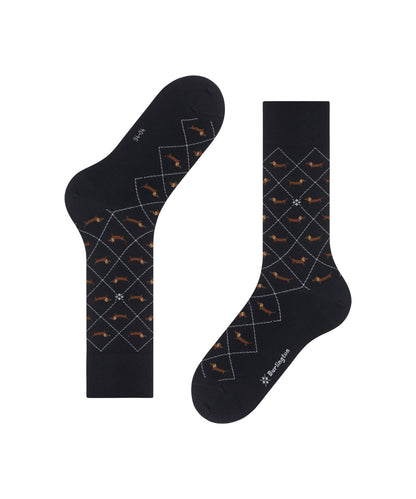 Teckel Heren Sokken | Black design Dachshound