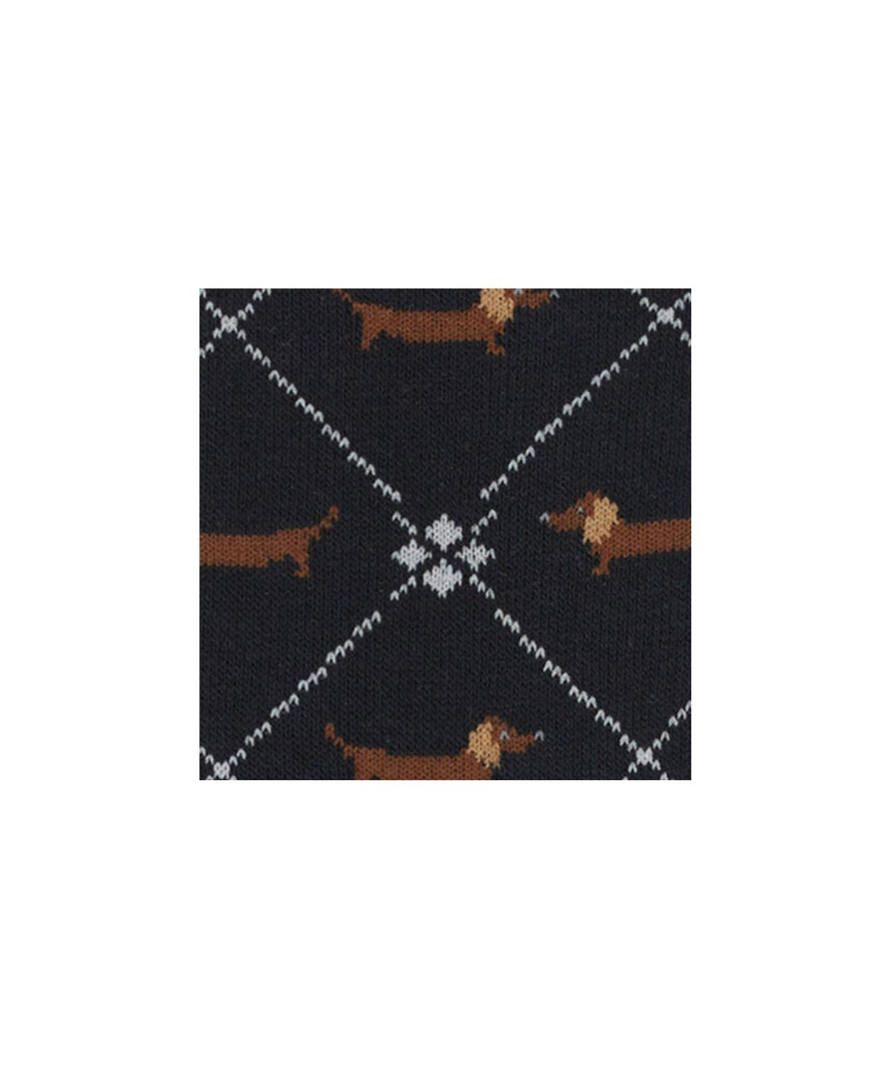 Teckel Heren Sokken | Black design Dachshound