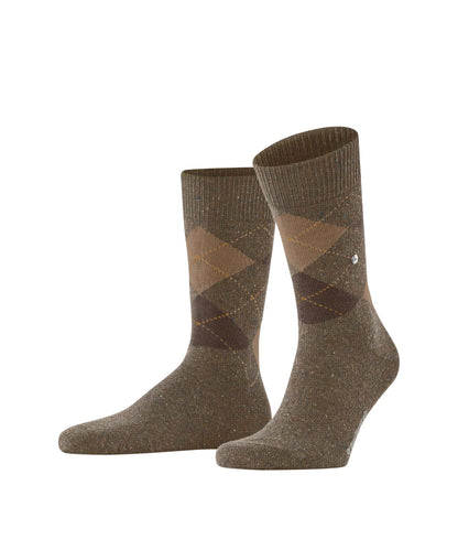 Dundee Sok | Hazelnut Brown Diamond Check