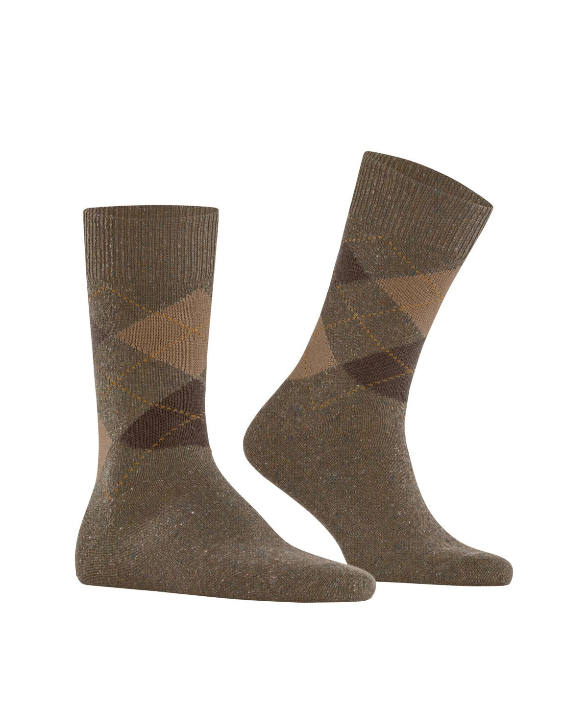 Dundee Sok | Hazelnut Brown Diamond Check