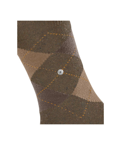 Dundee Sok | Hazelnut Brown Diamond Check