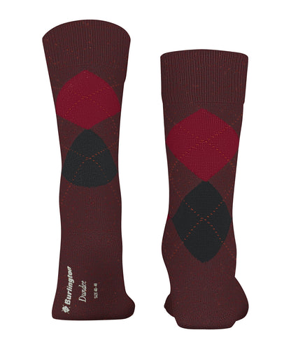 Dundee Sok | Burgundy/Black/Red diamond check
