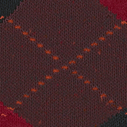 Dundee Sok | Burgundy/Black/Red diamond check