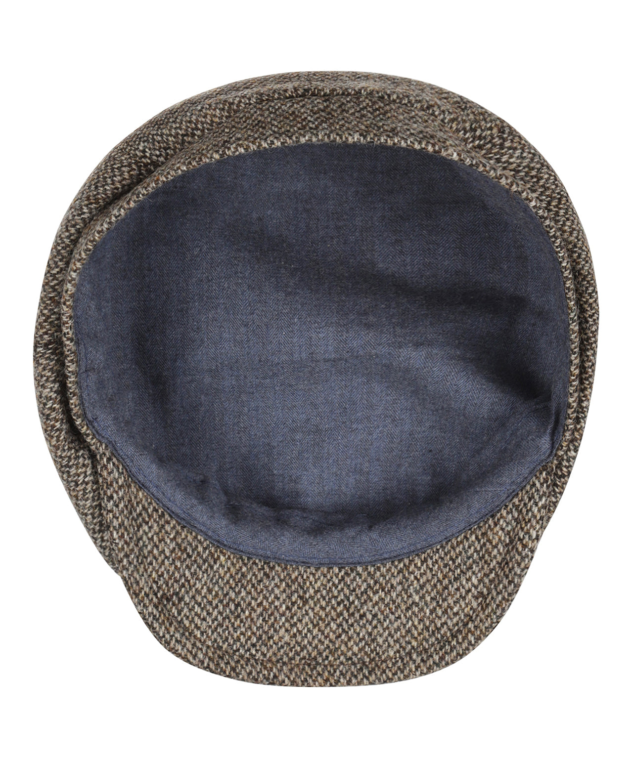 Tweed-Ballonkappe | Braun