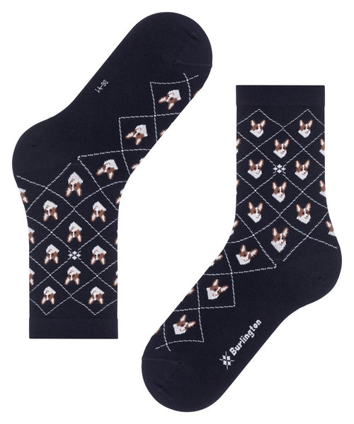Burlington Corgi Dames Sokken | Zwart