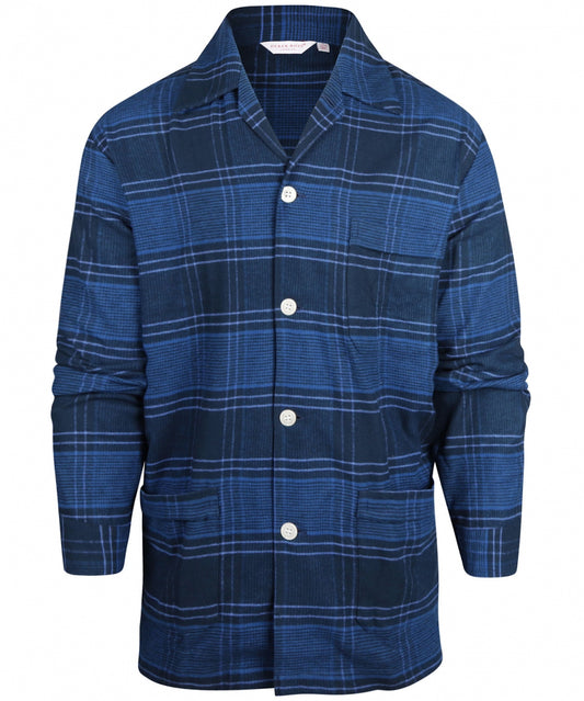 Derek Rose Flannel Pyjama | Navy/Blue check