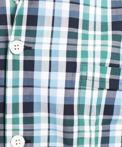 Derek Rose Flanell-Pyjama-Set | Blau