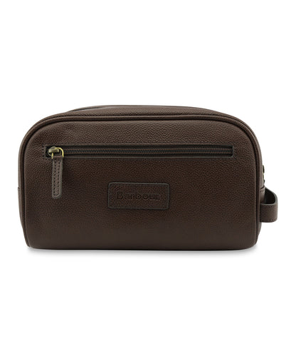 Barbour Leder-Kulturbeutel | Braun