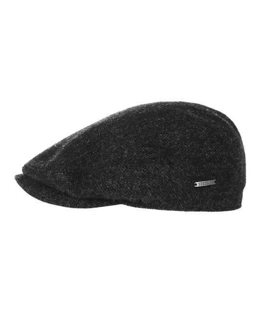 Driver Cap Wool Herringbone | Zwart Herringbone
