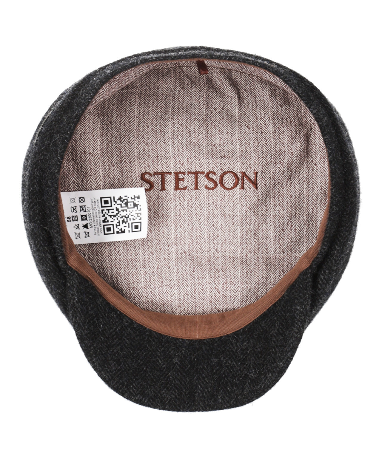 Stetson Driver Cap Fischgrätmuster | Schwarz