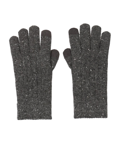 Cable Knit Glove | Grey