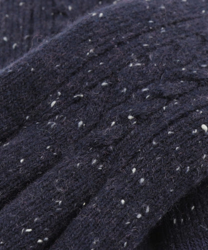 Cable Knit Glove | Navy Blue
