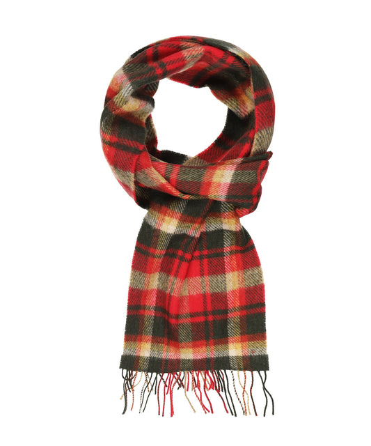 Lambswool Scarf Long | Red Green Check