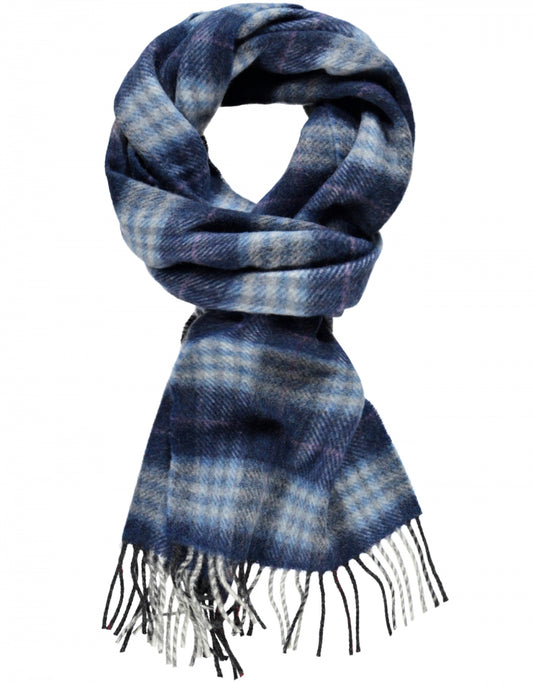 Long Lambswool Check Scarf | Red Green Check